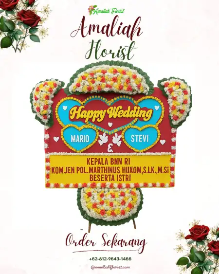 Papan Bunga Pernikahan Manunggang Julu